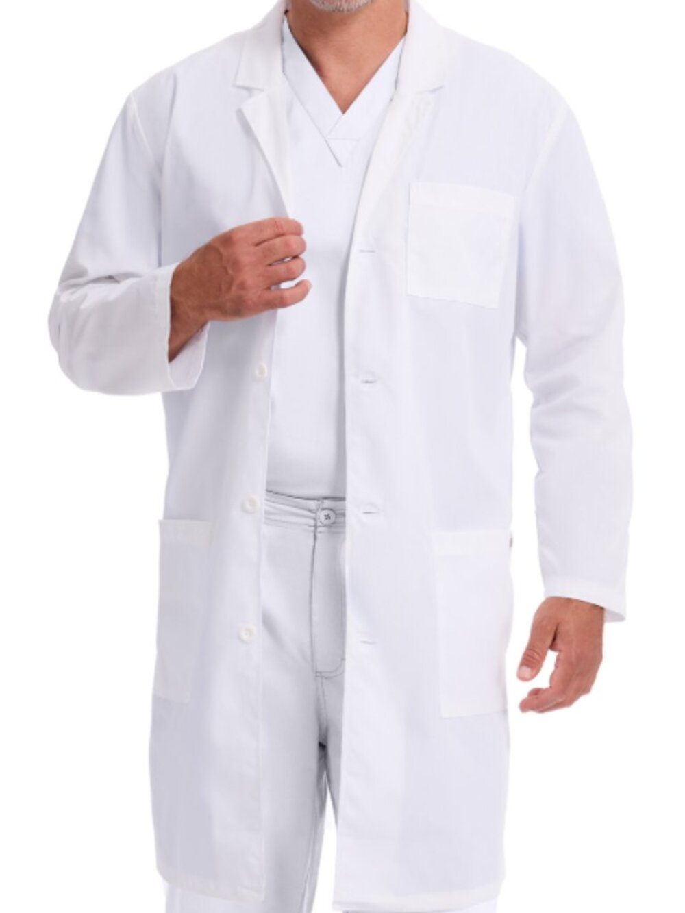 40" Unisex Lab Coat in White